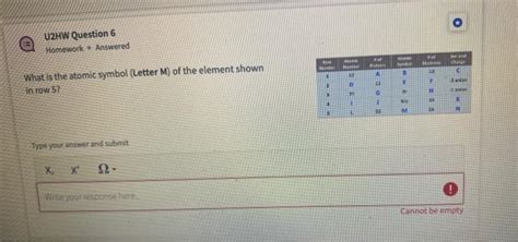 Solved What is the atomic symbol (Letter M) of the element | Chegg.com