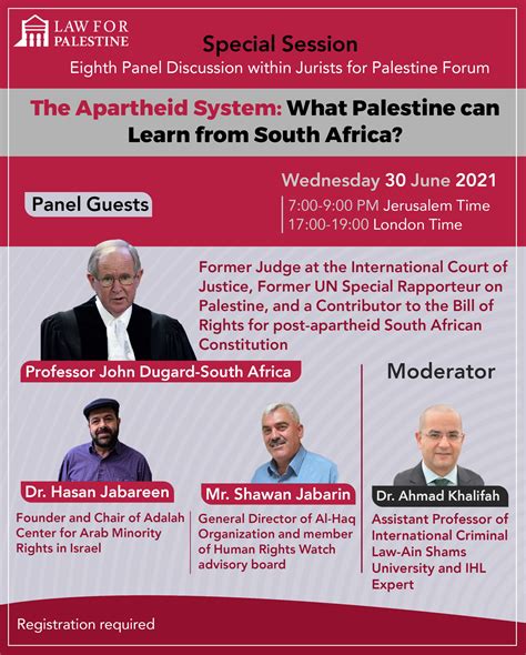 Join us : Apartheid System: What Palestine Can Learn From South Africa