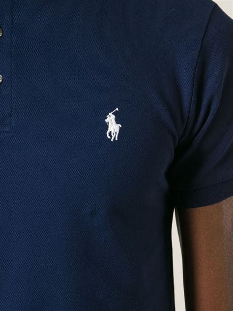 Polo ralph lauren Embroidered Logo Polo Shirt in Blue for Men | Lyst