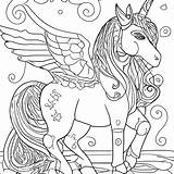 Beautiful Unicorn Coloring Page Black And White · Creative Fabrica sketch template