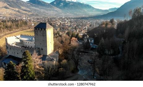 Aerial View Lienz Castle Valley Winter Stock Photo 1280747962 ...