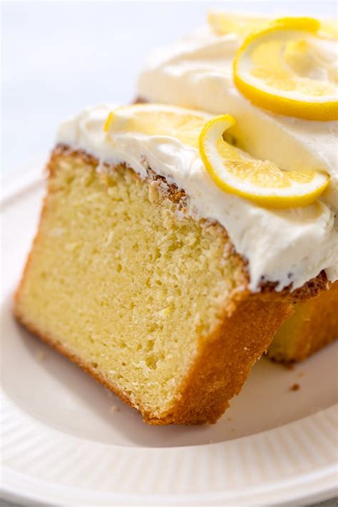 Lemon Pound Cake with Lemon Cream Cheese Frosting - Baker by Nature