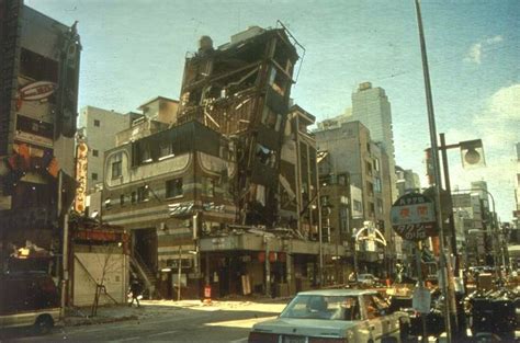 Damaged buildings after the Kobe earthquake in Japan. | Download Scientific Diagram