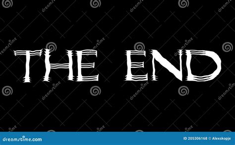 The End Text Hand Drawn Animation Stock Footage - Video of cinema ...