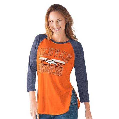 NFL Women's Hangtime Distressed Logo 3/4 Sleeve Tee - WF Shopping