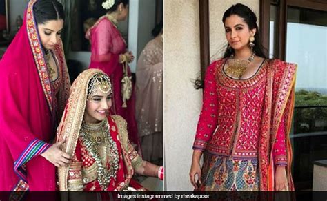 For Sonam Kapoor's Wedding, Sister Of The Bride Rhea Wore Abu-Sandeep Exclusively