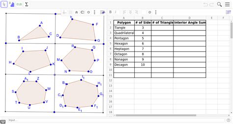 Investigate Polygon Interior Angle Sum – GeoGebra