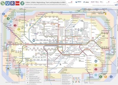 ミュンヘンの地下鉄・トラムの料金、乗り方、路線図