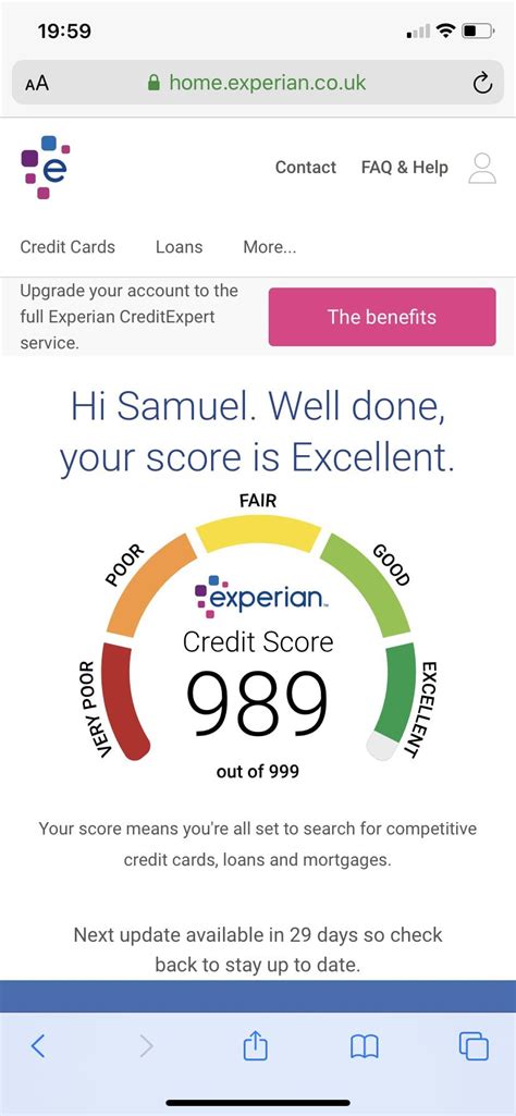 I just checked my Experian credit score for the first time... 989 ...