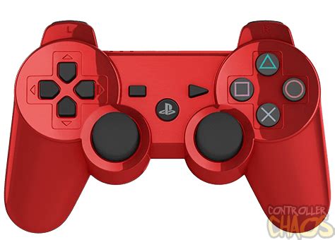 Chrome Red - PS3 - Modded Controller