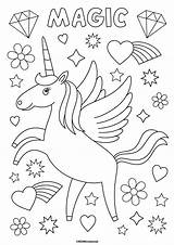 Unicorns Coloring Pages sketch template