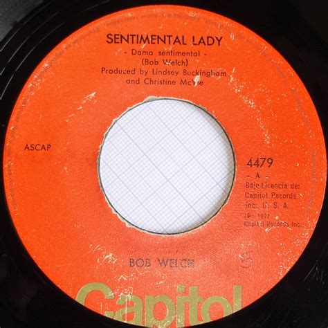 Bob Welch - Sentimental Lady (1977, Vinyl) | Discogs