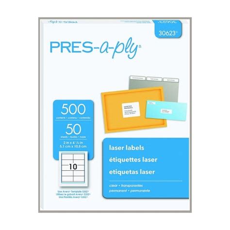 LABEL PAPER LASER 2X4-1/4 CLR – Lápiz – Papel