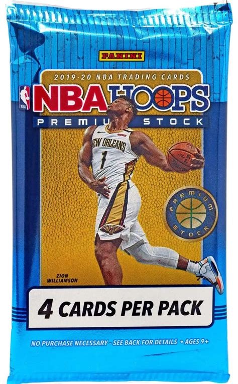 NBA Panini 2019-20 Hoops Premium Stock Basketball Trading Card Pack 4 ...