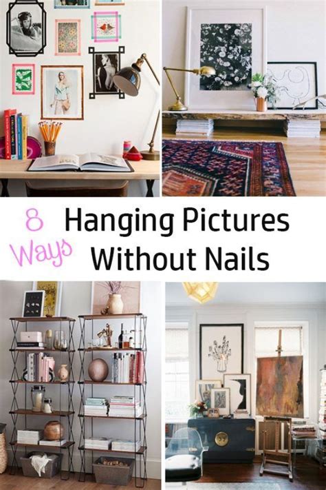 Hanging Pictures Without Nails -8 Ways - The Honeycomb Home