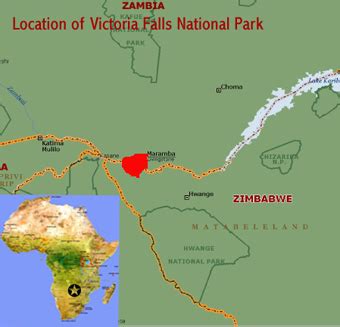 Victoria Falls Zambia Map