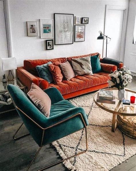 45 Refined Orange Sofas For A Bold Color Statement - DigsDigs