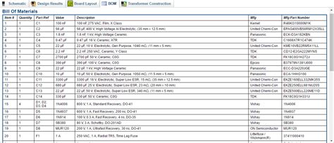 Bill of Materials