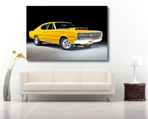 Dodge Charger Wall Art Yellow Dodge Canvas Print Classic Dodge | Etsy