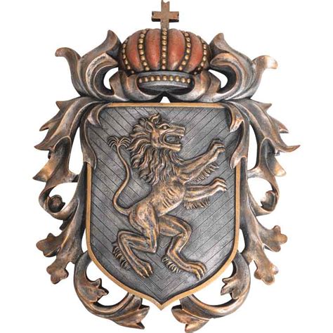 Heraldic Lion Crest Plaque