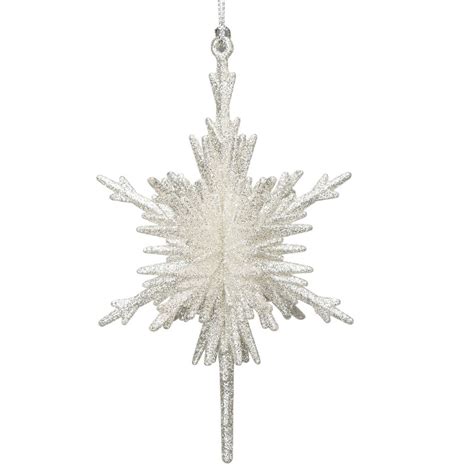 Glittery Silver Snowflake Ornament