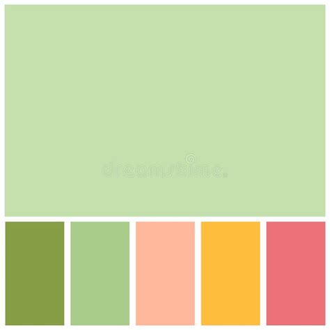 Green Colour Palette Soft Pastel for Template, Simple Green Color Soft ...