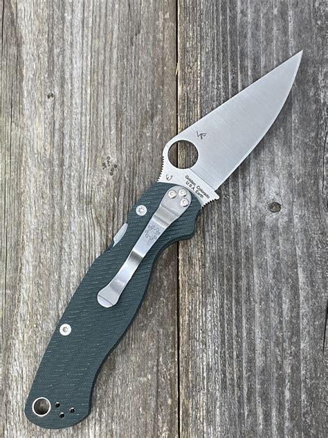 Spyderco Sprint Run Paramilitary 2 S45VN Satin Blade Forest Green G10 ...