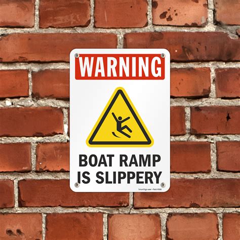 Boat Ramp Is Slippery Warning Sign | Quick Delivery, SKU: S2-0664