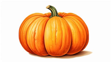 Premium AI Image | Realistic Drawing of a Pumpkin for Halloween on a ...