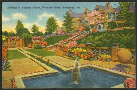 Virginia House Windsor Farms Richmond VA postcard 1952