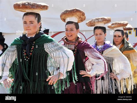 The group 'Nosa Terra' from Pereiras (Spain) performs a Spanish folk ...