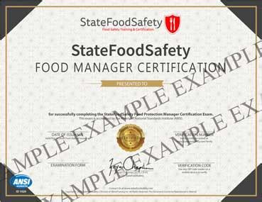 Food Safety Manager Certification