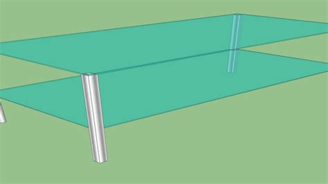 Parallelogram Glass Coffee Table 3d model