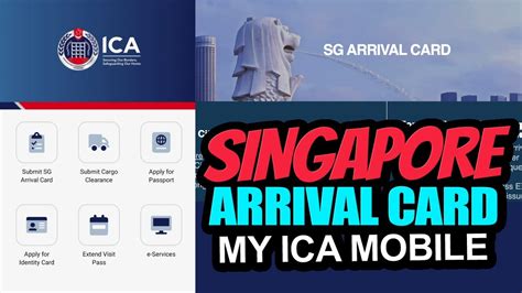 Singapore Arrival Card Registration Guide | SGAC My ICA Moble Guide - YouTube