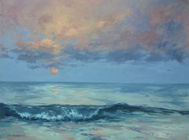 Sunset Surf Painting by Lisa H Ridabock | Saatchi Art | Surf painting, Sunset surf, Painting