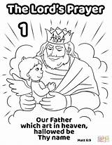 Prayer Coloring Kids Lord Pages Children Lords Father Printable Sunday  sketch template