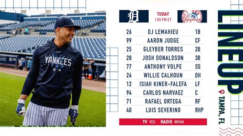 New York Yankees on Twitter: "Updated lineup:"