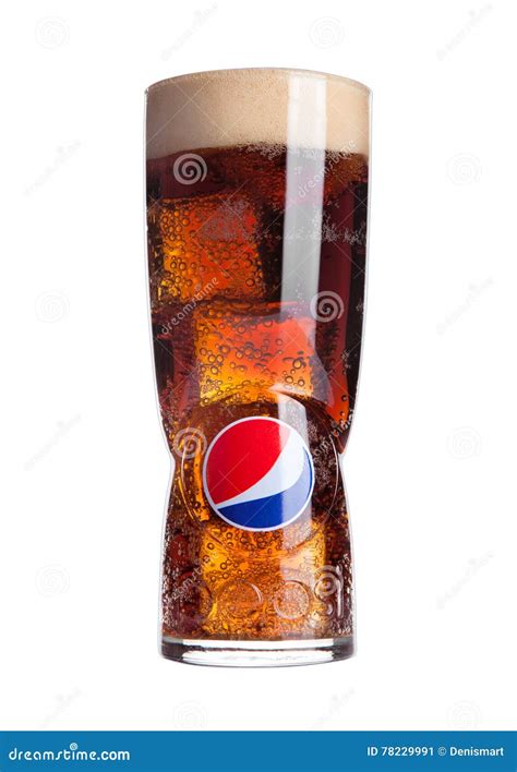 LONDON,UNITED KINGDOM-OCTOBER 03, 2016: Original Large Glass with Pepsi ...