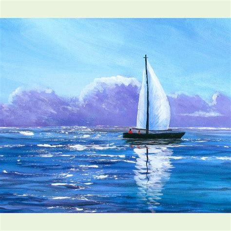 Sailboat painting original acrylic Abstract by derekcollins Sailboat Art, Sailboat Painting ...