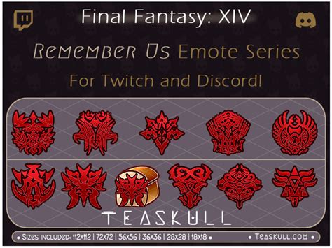 FFXIV: Ascian Mask Glyph "Remember us" Emote Pack - Teaskull's Ko-fi ...