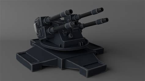 3D sci-fi turret model - TurboSquid 1380812