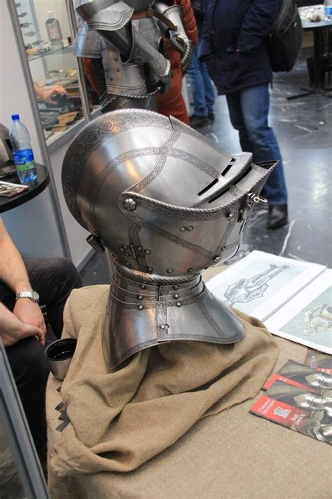 Heavy cavalry Armet helmet with a "necklace", mid 16th century. Replica of Helmet by Creative ...