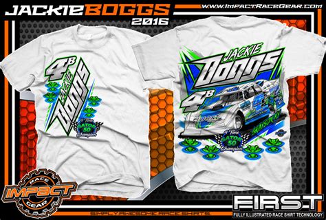 Jackie Boggs Dirt Late Model Racing t shirt Gator 50 Portsmouth Raceway ...