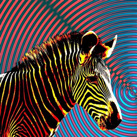 Psychedelic Zebra Digital Art by Nandan NAGWEKAR