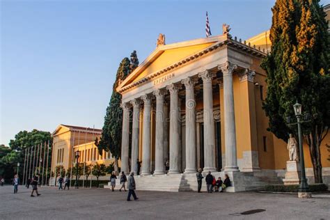 Building with Columns in Athens. Greece Editorial Photography - Image of capital, acropolis ...