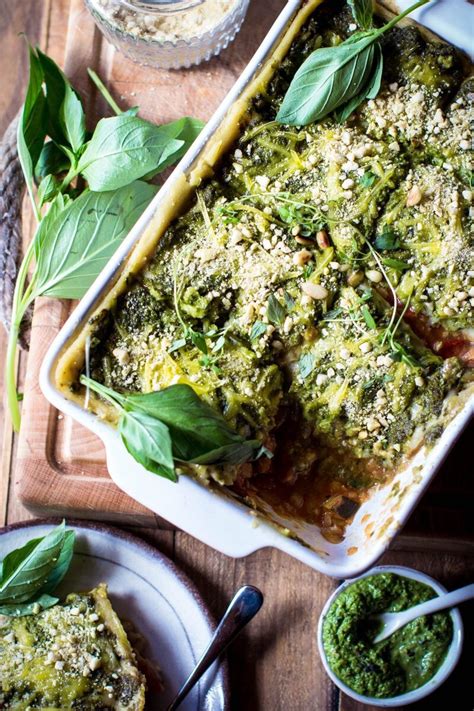 Vegan Lasagne with Lentils & Spinach Pesto