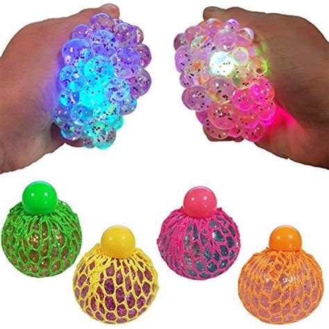 Tobar 30236 Glitter Squishy MESH Ball, Disponibili 3 Colori : Azzurro, Rosa E Verde - Sensory ...