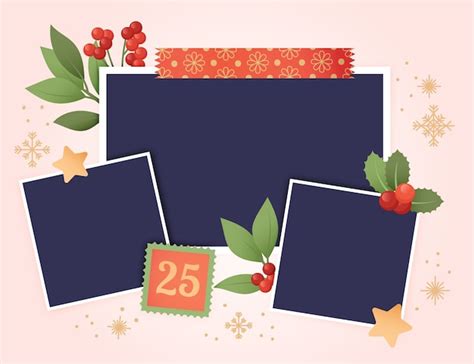 Free Vector | Gradient christmas collage template