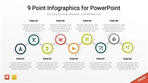 9 Point Infographics for PowerPoint (Free Download, 20+ Slides) | Just Free Slide