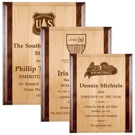 LA Trophies - Laser Engraved Red Alder with Walnut Edge Plaques - 8x10 ...